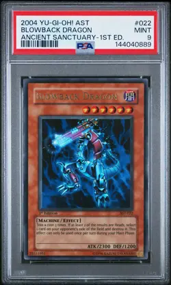2004 YU-GI-OH! AST-ANCIENT SANCTUARY 1ST ED #022 BLOWBACK DRAGON PSA 9 - Image 1