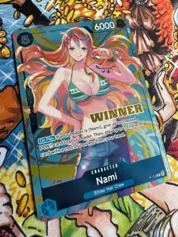 Nami Winner P-112 Heroines Battle Promo One Piece Card English Version with Gift - Image 3