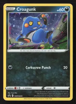 Croagunk - (Cosmos Holo) Promo SWSH: Sword & Shield Promo Cards SWSH245 NM - Image 1