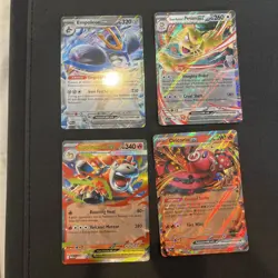 Pokemon 4x EX Cards TCG | Empoleon & Mega Camerupt & Team Rocket’s Persian - Image 1