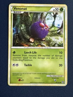 Venonat - 81/102 - HGSS Triumphant - Pokemon TCG Card Vintage - Image 1
