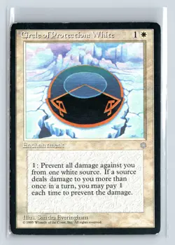 (2x) CIRCLE OF PROTECTION: WHITE – MTG Magic the Gathering Card – Ice Age - Image 1