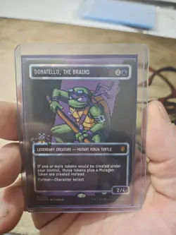 Donatello, The Brains (0085) (Borderless) (Pixel Surge Foil) TMNT Magic MTG - Image 1