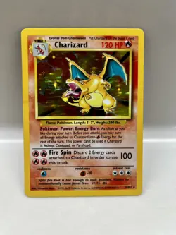 Pokemon TCG Charizard (BLACK DOT ERROR 🔥) 4/102 Base Set Holo Unlimited Rare - Image 1