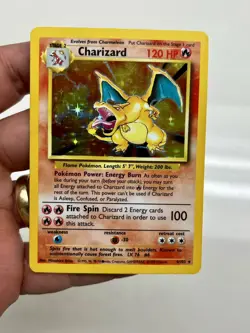 Pokemon TCG Charizard (BLACK DOT ERROR 🔥) 4/102 Base Set Holo Unlimited Rare - Image 4