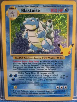 Pokemon TCG Blastoise 2/102 Celebration's 25th Anniversary Holo Rare 100 HP - Image 1