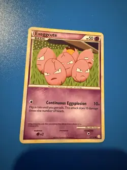 Pokemon TCG Exeggcute Heartgold Soulsilver 63/123 Regular Common LP/NM - Image 1