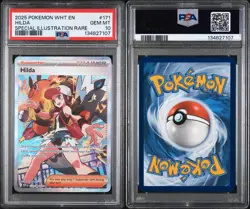 2025 POKEMON WHT EN-WHITE FLARE SPECIAL ILLUSTRATION RARE #171 HILDA PSA 10 - Image 3