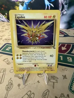 1999 Pokemon Fossil Set 30/62 Zapdos - Image 1