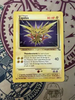 1999 Pokemon Fossil Set 30/62 Zapdos - Image 3