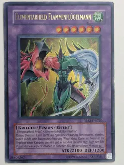 Elementarheld Flammenflugelmann TLM-DE035 Ultra Rare Deutsch VG YUGIOH - Image 1