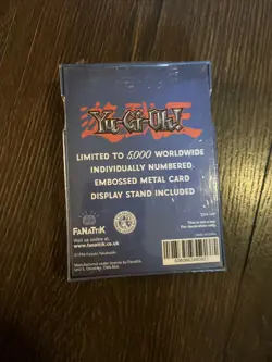 Yugioh Obelisk The Tormentor Limited Edition Metal God Card -nib/sealed - Image 2