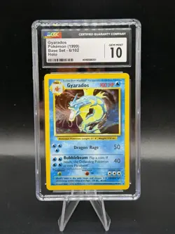 CGC 10 GEM MINT Gyarados 1999 Base Set 6/102 Holo Pokemon Card P34 - Image 1