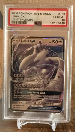Pokemon - Lost Thunder - Lugia GX #159 PSA 10 - Image 1