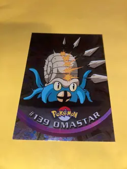 2000 Topps Pokemon TV Animation Edition Series 3 Holo Foil #139 Omastar - Image 1