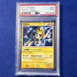 Pokemon Call of Legends Raikou SL9 Shiny Holo Rare PSA 9 2011 English - Image 1