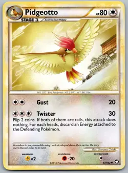 Pokemon TCG Pidgeotto Triumphant 47/102 Regular LP - Image 1