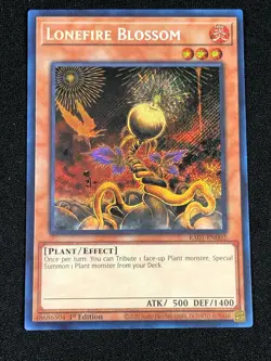 YUGIOH LONEFIRE BLOSSOM RA01-EN002 1ST SECRET (NM) - Image 1