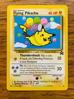 Flying Pikachu No.25 WOTC Black Star Promo Pokemon Card! FAST & FREE P&P! - Image 1