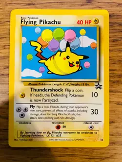 Flying Pikachu No.25 WOTC Black Star Promo Pokemon Card! FAST & FREE P&P! - Image 2