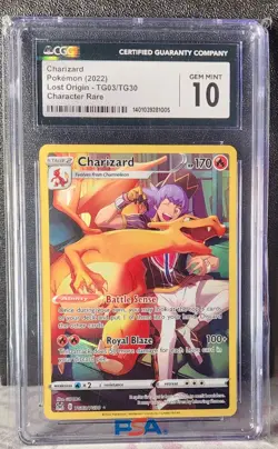 CGC Gem Mint 10 Charizard TG03/TG30 Pokemon Lost Origin Trainer Gallery - Image 1