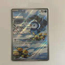 Pokemon Piplup Illustration Rare Holo Me02: Phantasmal Flames 098/094 Card - Image 1