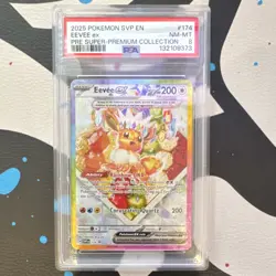 Pokemon Eevee ex 174 Scarlet & Violet Promo Holo EX PSA 8 2025 Pokemon TCG - Image 1
