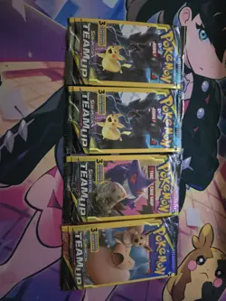 Pokemon Team Up 3 Card Pack. Lot Of 4 - Image 1