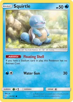 Squirtle #22/181 (Team Up) SM9 Sleepy Pokemon *2019* - Image 3