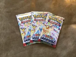 Pokemon Prismatic Evolutions Booster Pack Lot Nintendo Eevee 3 Packs TCG - Image 1