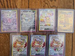 Pokemon prismatic evolution P 7 Card Lot Pikachu Eevee Espeon, umbreon English - Image 1