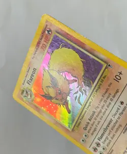 Vintage 1999 WOTC Pokemon Flareon Holo 10/110 Legendary Collection Card LP - Image 5