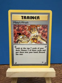 Pokemon TCG Misty’s Wrath 114/132 Gym Heroes Uncommon Trainer WOTC Vintage Card - Image 1