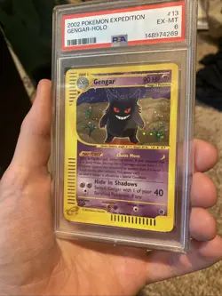 Pokemon Gengar Expedition Holo Rare Psa 6 HUGE SWIRL 13/165 - Image 2