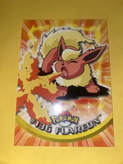Topps 2000 Pokemon TV #136 Flareon Non-Foil Animation Series - Image 1