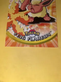 Topps 2000 Pokemon TV #136 Flareon Non-Foil Animation Series - Image 3