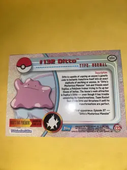 Pokemon 2000 Topps TV Animation Edition Series 3 Ditto #132 - Image 4