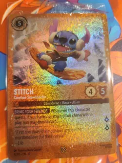 Disney Lorcana Winterspell Stitch - Carefree Snowboarder SEALED Promo Card NM - Image 3