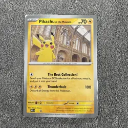 Pikachu At The Museum Promo Pokemon Card TCG Sealed New Black Star - Image 1