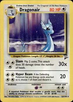 Pokemon TCG Card WOTC Vintage Wizards Dragonair 022/130 Base Set 2 022/130 - Image 1