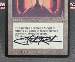 MTG Tormod's Crypt- Signed Christopher Rush -The Dark Magic the Gathering Card - Image 4