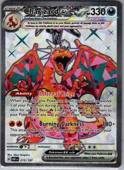 Charizard ex 215/197 SV03: Obsidian Flames - Pokemon Card - NM - Image 1
