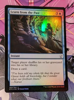 MTG *FOIL * Dragons of Tarkir Uncommon LEARN FROM THE PAST NM - Image 1