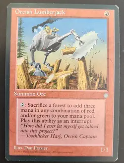 MTG WotC - Orcish Lumberjack Ice Age Regular Common, Pre played, Canadian Seller - Image 1
