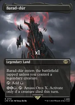 MTG Borderless The Lord of the Rings: Tales of Middle-earth LTR Barad-Dur MINT - Image 1