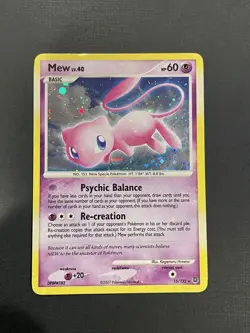 Mew Secret Wonders Holo Bleed Rare Pokemon Card 2007 15/132 - Image 1