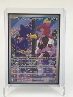Team Rockets Murkrow 200/182 Pokemon TCG SV10 Destined Rivals Illustration Rare - Image 5