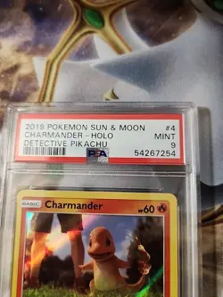 PSA 9 Pokemon TCG Charmander Detective Pikachu 4/18 Holo - Image 2