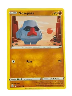 New: 2022 Pokemon TCG Nosepass Brilliant Stars 073 Regular Common - Image 1