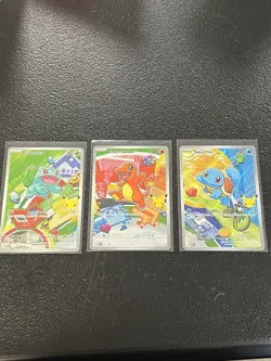 Kanto Starters First Partner Illustration Promos 30th Anniversary Pokemon NM TCG - Image 1